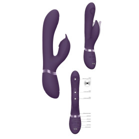 Vibratore rabbit dildo in silicone Aimi Viola