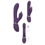 Vibratore rabbit dildo in silicone Aimi Viola