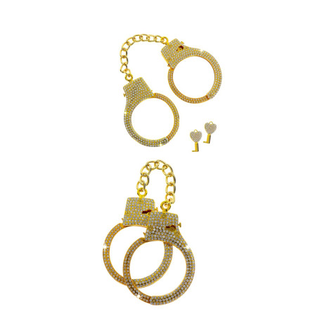 Manette restrittivo Diamond Wrist Cuffs Gold