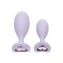 Butt plug con gioiello First Time Crystal Booty Duo viola