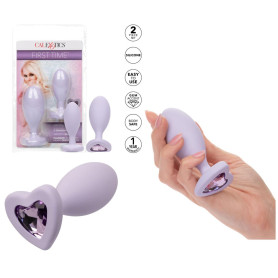 Butt plug con gioiello First Time Crystal Booty Duo viola