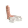 Fallo cavo vaginale anale Strappy Penis Hard-On 6" / 15 cm White