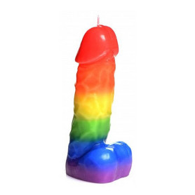 Candela bondage per giochi sadomaso Pride Pecker Rainbow Drip Candle