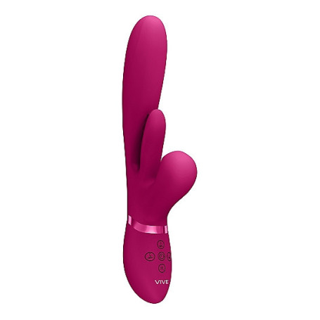 Vibratore rabbit vaginale clitoride Thrusting GSpot Flapper PulseWave Clit Stimulator Pink