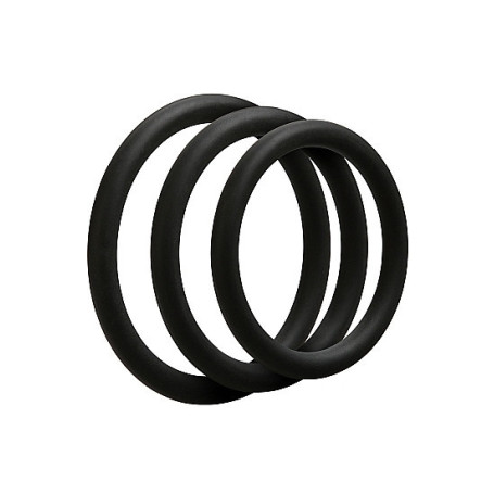 Anello ritardante per pene e testicoli 3C-Ring Set Thin Black