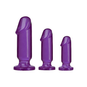 Fallo anale con ventosa dildo Starter Kit Purple