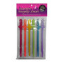 Cannucce divertenti con pene Rainbow Naughty Straws glow in the dark