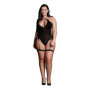 Body con giarrettiera Metis XVI Body with Garters and Crossed Neckline