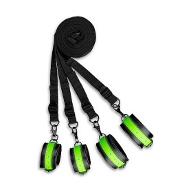 Costrittivo per letto bondage kit cavigliere manette  Bed Bindings Restraint Kit Neon Green/Black