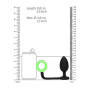 Plug anale con anello fallico Butt with Cock Ring GitD Neon Green/Black