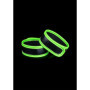 manette bondage hand cuffs Biceps Band Glow in the Dark Neon Green/Black