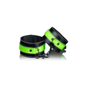 Manette per caviglie bondage Ankle cuffs Glow in the Dark Neon Green/Black
