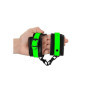 Manette per caviglie bondage Ankle cuffs Glow in the Dark Neon Green/Black