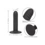 Fallo liscio vaginale anale in silicone con ventosa  Boundless 6/15.25cm Ridged