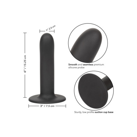 Fallo liscio vaginale anale in silicone con ventosa Boundless 6/15.25cm Smooth