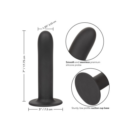 Fallo liscio anale vaginale in silicone con ventosa Boundless 7/17.75cm Smooth