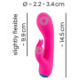 Vibratore rabbit in silicone piccolo vaginale clitoride Bunt pink