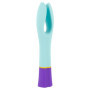 Vibratore doppio vaginale clitoride anale capezzoli perineo in silicone bunt light blue