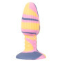 Plug anale con ventosa in silicone piccolo Tricolour Butt Plug pink