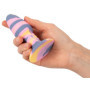 Plug anale con ventosa in silicone piccolo Tricolour Butt Plug pink